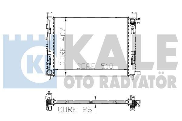 Купить 306000 Kale Радиатор охлаждения двигателя Clio 4 (1.5 dCi 75, 1.5 dCi 90, 1.6 RS)