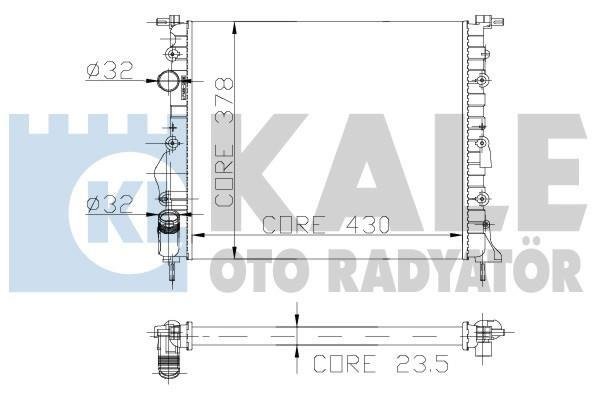 Купить 109400 Kale Радиатор охлаждения двигателя Клио 2 (1.4, 1.6)