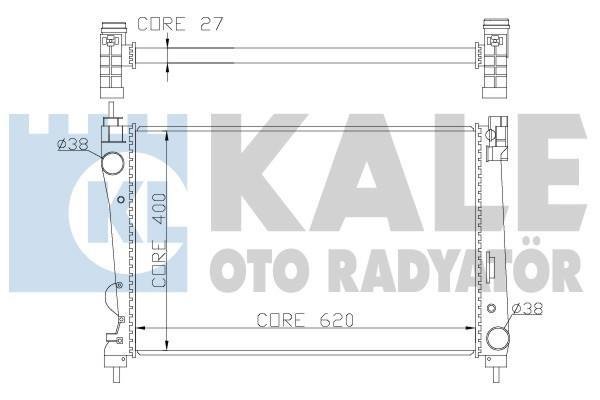 Купити 368600 Kale Радіатор охолодження двигуна Punto Grande (1.2, 1.4, 1.6, 1.9)