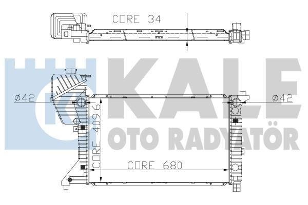 Купить 320000 Kale Радиатор охлаждения двигателя Sprinter (901, 902, 903, 904) (2.1, 2.3, 2.7)
