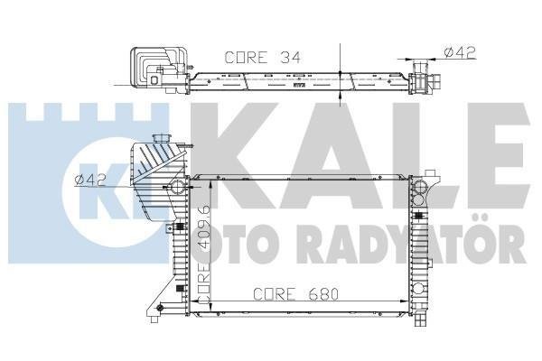 Купить 330300 Kale Радиатор охлаждения двигателя Спринтер (901, 902, 903) (2.3, 2.9)