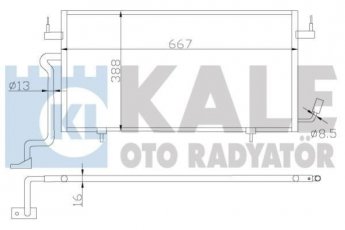 Купить 385500 Kale Радиатор кондиционера Partner (1.8 D, 1.9 D, 2.0 HDI)