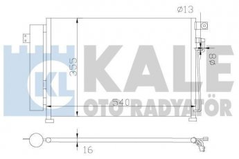 Купить 343125 Kale Радиатор кондиционера Kia Rio 1.5 CRDi