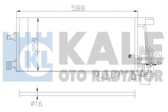 Купити 342895 Kale Радіатор кондиціонера Corsa C (1.3 CDTI, 1.3 CDTI 16V, 1.7 CDTI)