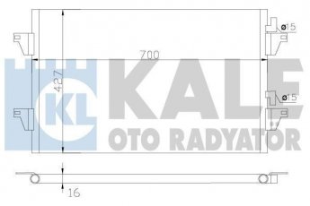 Купить 342590 Kale Радиатор кондиционера Megane 2 (1.5, 1.6, 1.9, 2.0)
