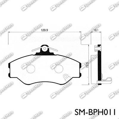 Купити SM-BPH011 SK SPEEDMATE Гальмівні колодки  Н100 (2.4, 2.5 D) 