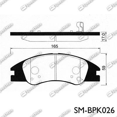 Купить SM-BPK026 SK SPEEDMATE Тормозные колодки  Церато (1.5, 1.6, 2.0) 