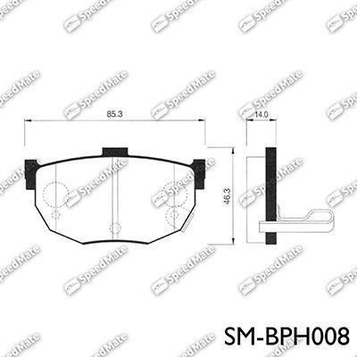 Купить SM-BPH008 SK SPEEDMATE Тормозные колодки  Церато (1.5, 1.6, 2.0) 
