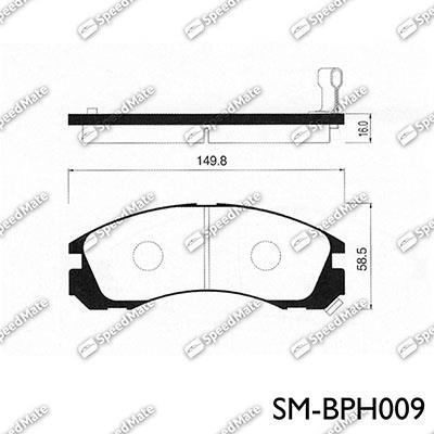 Купить SM-BPH009 SK SPEEDMATE Тормозные колодки  Outlander (1, 2, 3) (2.0, 2.2, 2.4) 