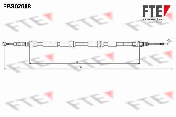 Купити FBS02088 FTE Трос ручного гальма Транспортер (Т5, Т6) (1.9, 2.0, 2.5, 3.2)