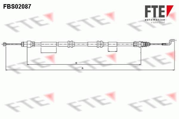 Купить FBS02087 FTE Трос ручника Multivan (1.9, 2.0, 2.5, 3.2)