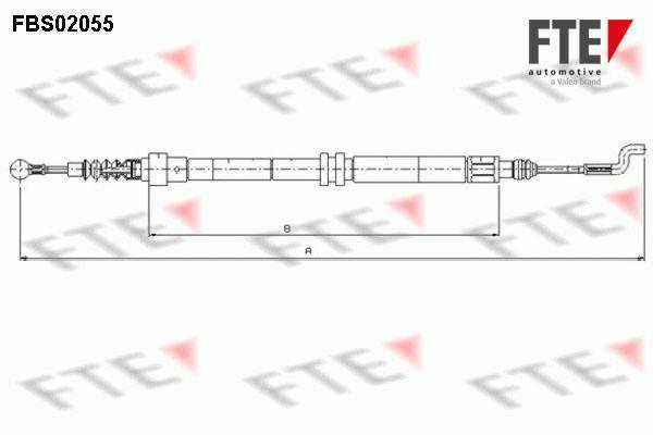 Купити FBS02055 FTE Трос ручного гальма Transporter T4 (1.9, 2.0, 2.4, 2.5, 2.8)