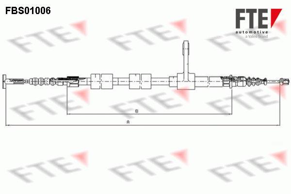 Купить FBS01006 FTE Трос ручника Alfa Romeo 147 (1.6, 1.9, 2.0, 3.2)