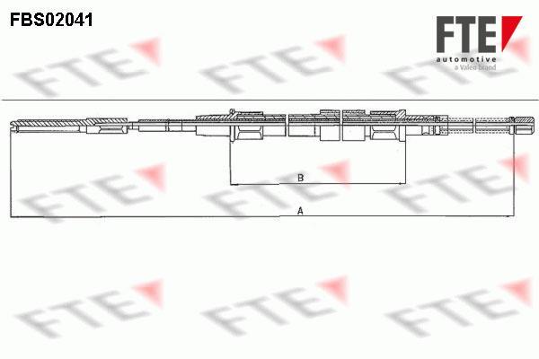 Купити FBS02041 FTE Трос ручного гальма Passat (B3, B4) (1.6, 1.8, 1.9)