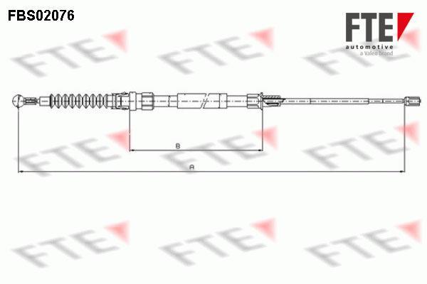 Купити FBS02076 FTE Трос ручного гальма Jetta 3 (1.4, 1.6, 1.9, 2.0, 2.5)