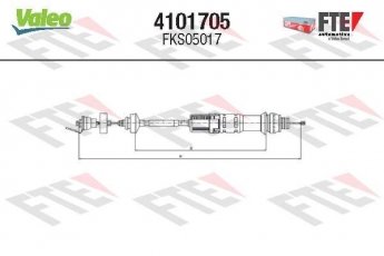Купити 4101705 FTE Трос зчеплення Berlingo (1.6, 1.9, 2.0)