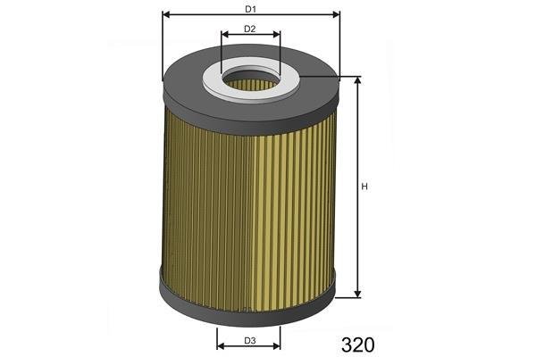 Купити L106 MISFAT Масляний фільтр  Астра (Г, H) (1.7 CDTI, 1.7 DTI 16V)