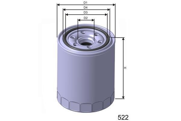 Купить Z237A MISFAT Масляный фильтр  Galant (5, 6, 7) (1.8 Turbo-D, 2.0 GLSTD)
