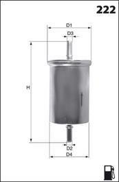 Купить ELE6015 MECAFILTER Топливный фильтр  Laguna (1, 2, 3)