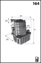 Купить ELG5317 MECAFILTER Топливный фильтр  Клио 3 1.5 dCi