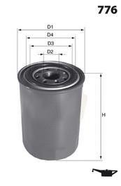 Купить ELH4324 MECAFILTER Масляный фильтр  Ленд Крузер 40 (4.0 D, 4.0 Diesel, 4.0 Turbo-D)
