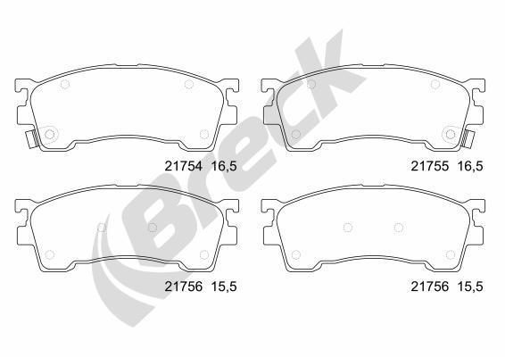 Купить 21755 00 701 10 BRECK Тормозные колодки  Mazda 626 (1.8, 2.0, 2.5) 