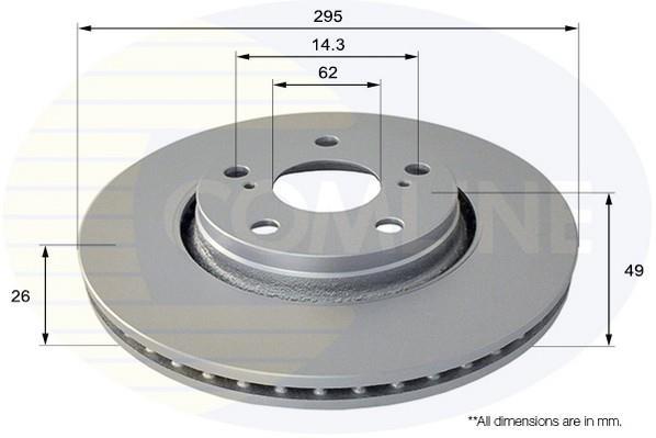 Купити ADC01150V Comline Гальмівні диски Авенсіс Т27 (1.6, 1.8, 2.0)