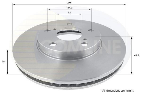 Купить ADC01143V Comline Тормозные диски Avensis (2.0, 2.4)