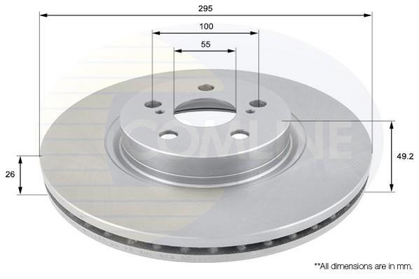 Купить ADC01110V Comline Тормозные диски Авенсис Т25 (2.0, 2.0 D-4D, 2.4)
