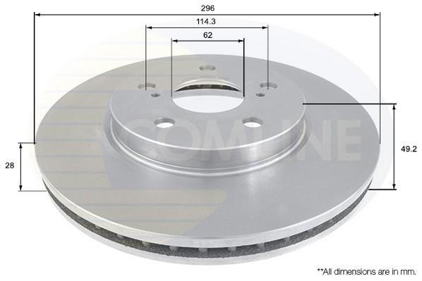 Купити ADC01112V Comline Гальмівні диски Camry 30 (2.4 VVT-i, 3.0 V6)