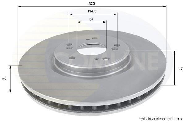 Купить ADC0566V Comline Тормозные диски Аккорд (2.0 i, 2.2 i-DTEC, 2.4 i)
