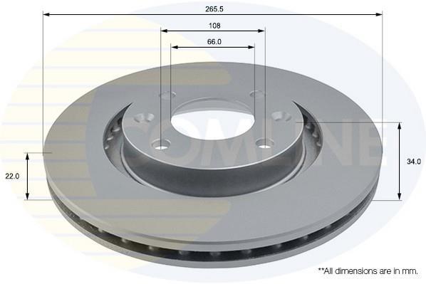 Купить ADC1518V Comline Тормозные диски Citroen C4 (1.2, 1.4, 1.6)