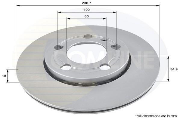 Купить ADC1461V Comline Тормозные диски Фабия (1.0, 1.2, 1.4, 1.6, 1.9)