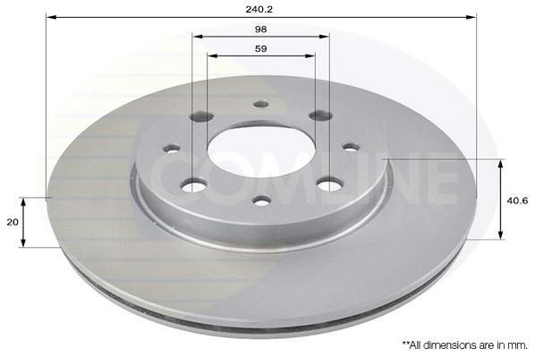 Купить ADC1821V Comline Тормозные диски Fiat 500 (0.9, 1.2, 1.4)