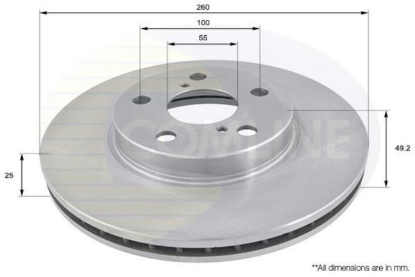 Купить ADC0171V Comline Тормозные диски Avensis T22 (1.6, 1.8, 2.0)