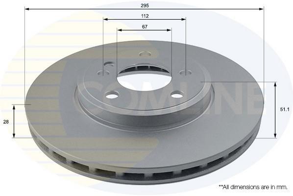 Купить ADC1673V Comline Тормозные диски A-Class W176 (1.5, 1.6, 1.8, 2.1)