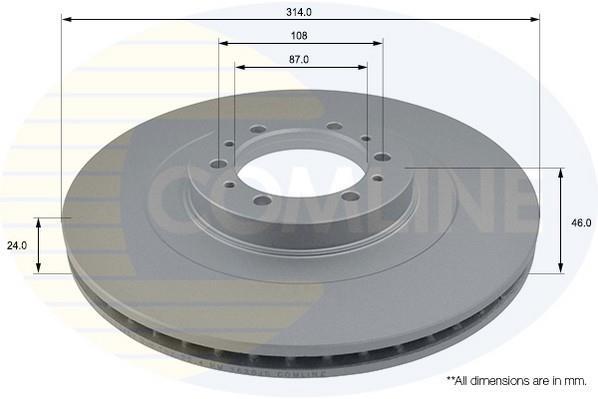Купить ADC0346V Comline Тормозные диски Паджеро Спорт 1 (2.5 TD, 3.0 V6)