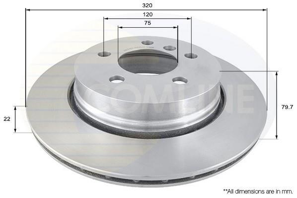 Купить ADC1720V Comline Тормозные диски БМВ Х3 Е83 (2.0, 2.5, 3.0)