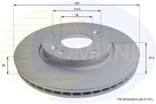 Купить ADC2824V Comline Тормозные диски Соната (2.0, 2.4)