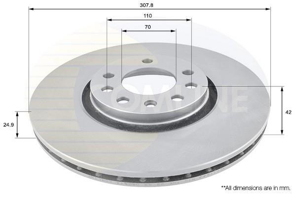 Купить ADC1124V Comline Тормозные диски Astra (G, H) (1.6, 1.7, 1.9, 2.0)