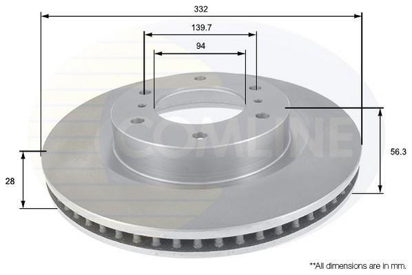Купить ADC0379V Comline Тормозные диски Паджеро 4 (3.2, 3.8)