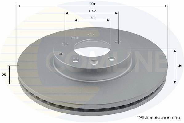 Купити ADC0469V Comline Гальмівні диски Mazda 6 GH (1.8, 2.0, 2.2, 2.5)