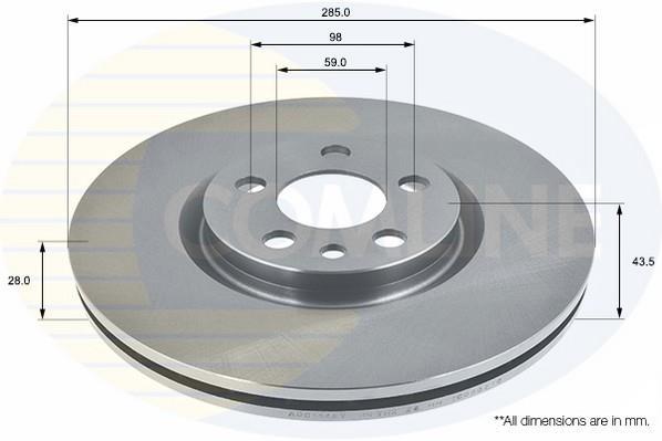 Купить ADC1546V Comline Тормозные диски МГ 6 (1.8, 1.8 T, 1.9 DTi)