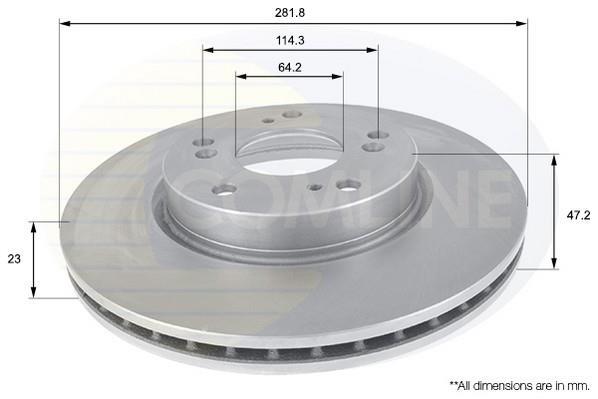 Купить ADC0553V Comline Тормозные диски CR-V (2.0, 2.2 CTDi, 2.4 Vtec 4WD)