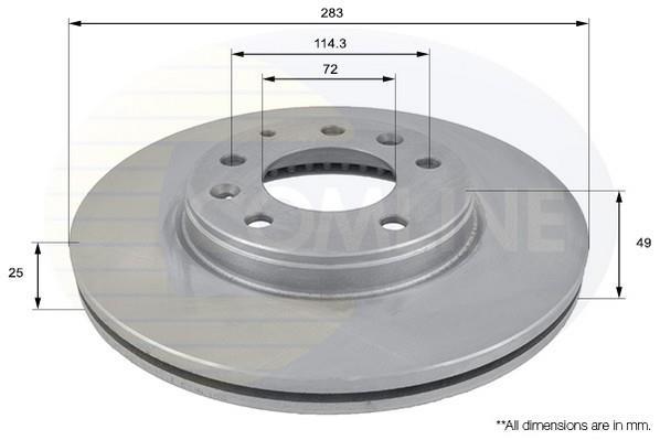 Купить ADC0445V Comline Тормозные диски Mazda 6 (GG, GY) (1.8, 2.0, 2.3)
