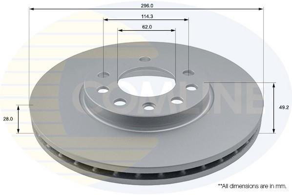 Купить ADC1113V Comline Тормозные диски Зафира (А, Б, С) (1.6, 1.7, 1.8, 2.0, 2.2)