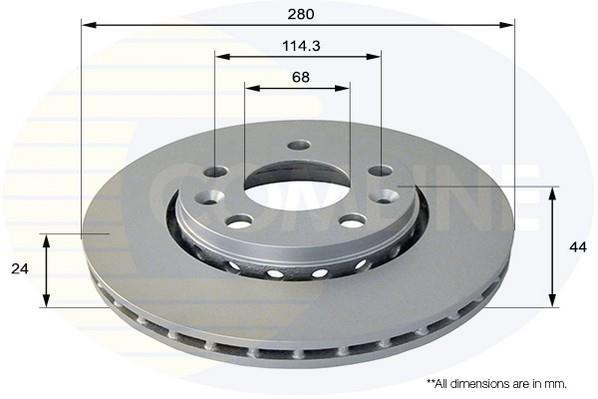 Купити ADC1585V Comline Гальмівні диски Duster (1.2, 1.5, 1.6, 2.0)