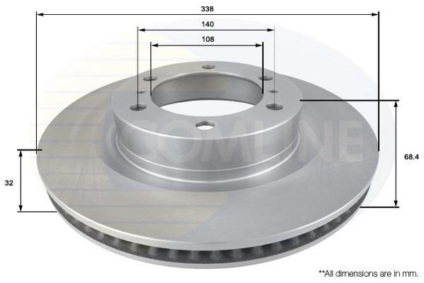 Купить ADC2505V Comline Тормозные диски Ленд Крузер (150, Pрадо) (2.7, 2.8, 3.0, 4.0)