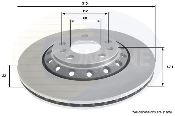 Купить ADC2609V Comline Тормозные диски Audi A8 (3.1, 3.7, 3.9, 4.1, 4.2)