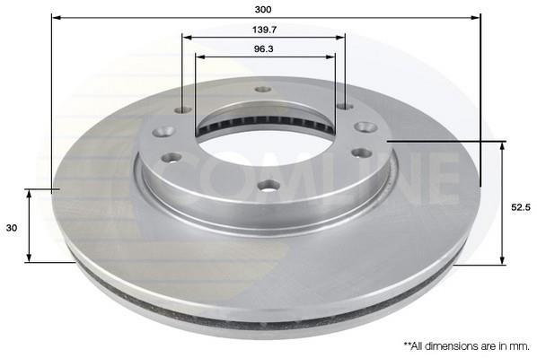 Купить ADC2414V Comline Тормозные диски Hyundai H1 (2.4, 2.4 i, 2.5 CRDI)